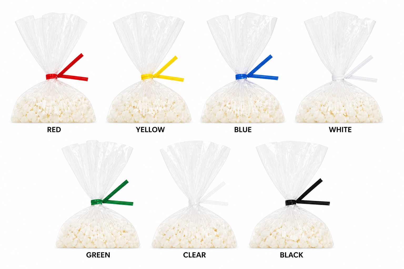 Plastic Twist Ties Pre Cut Bag Sealing Ties – Choice of Length, Color & Quantity