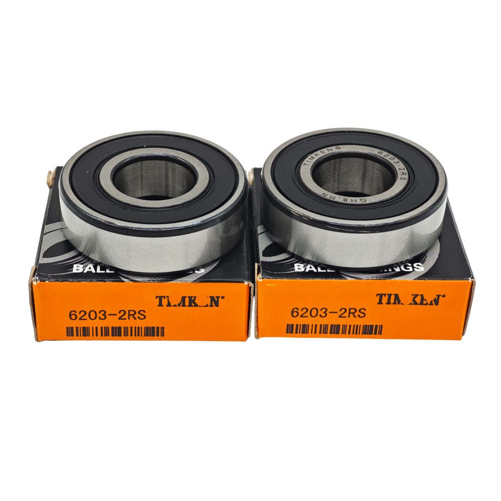 2 PACK Rubber Sealed Bearings For TIMKEN 6203-2RS 6203RS 17X40X12MM