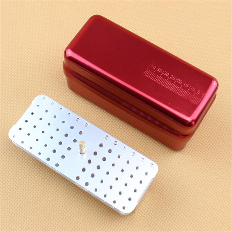 152 Holes Autoclave Dental Burs Cleaning Stand Bur Holder Organizer Box Block