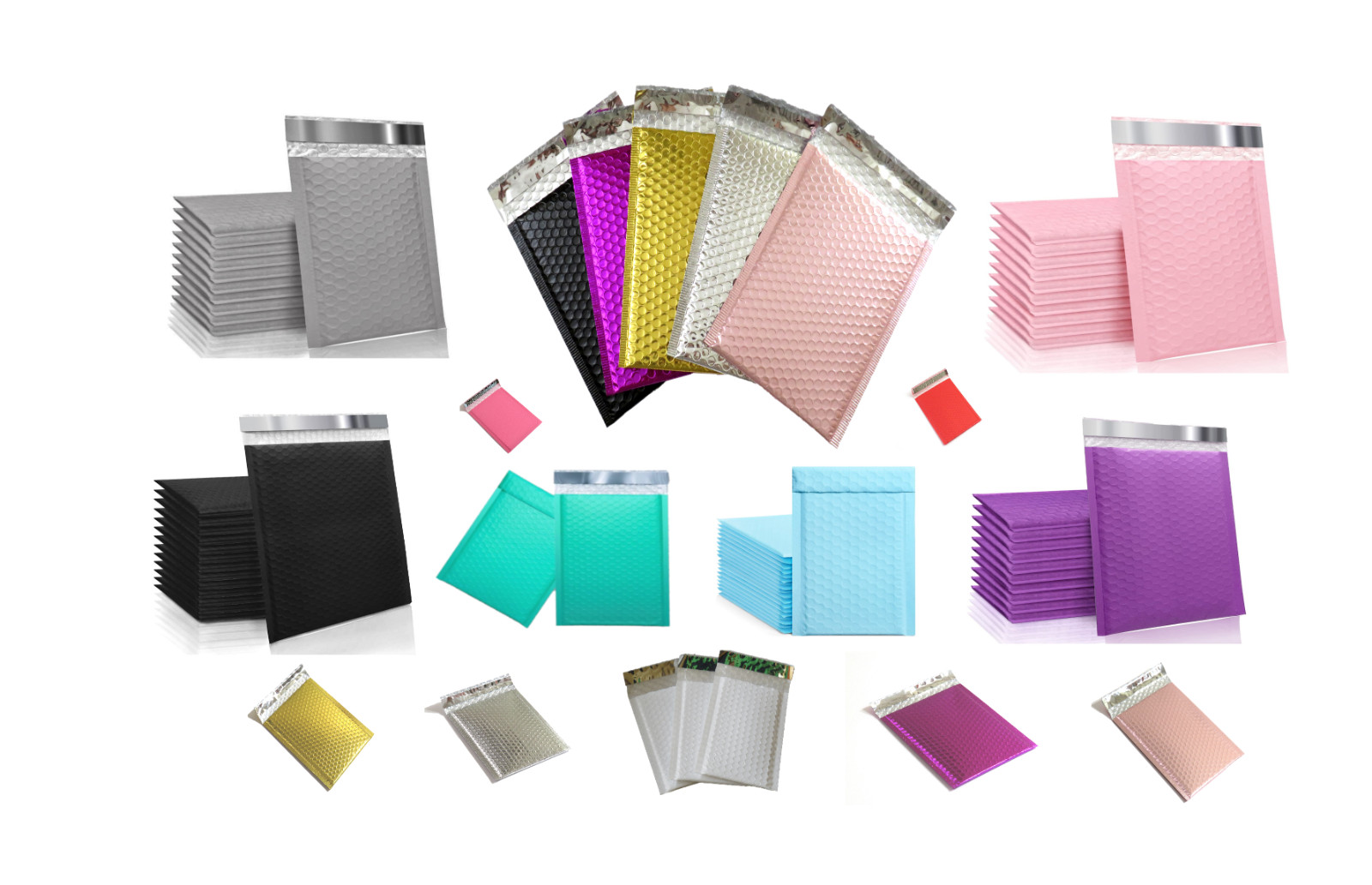 ANY SIZE ANY COLOR POLY BUBBLE MAILERS SHIPPING MAILING PADDED BAGS ENVELOPES