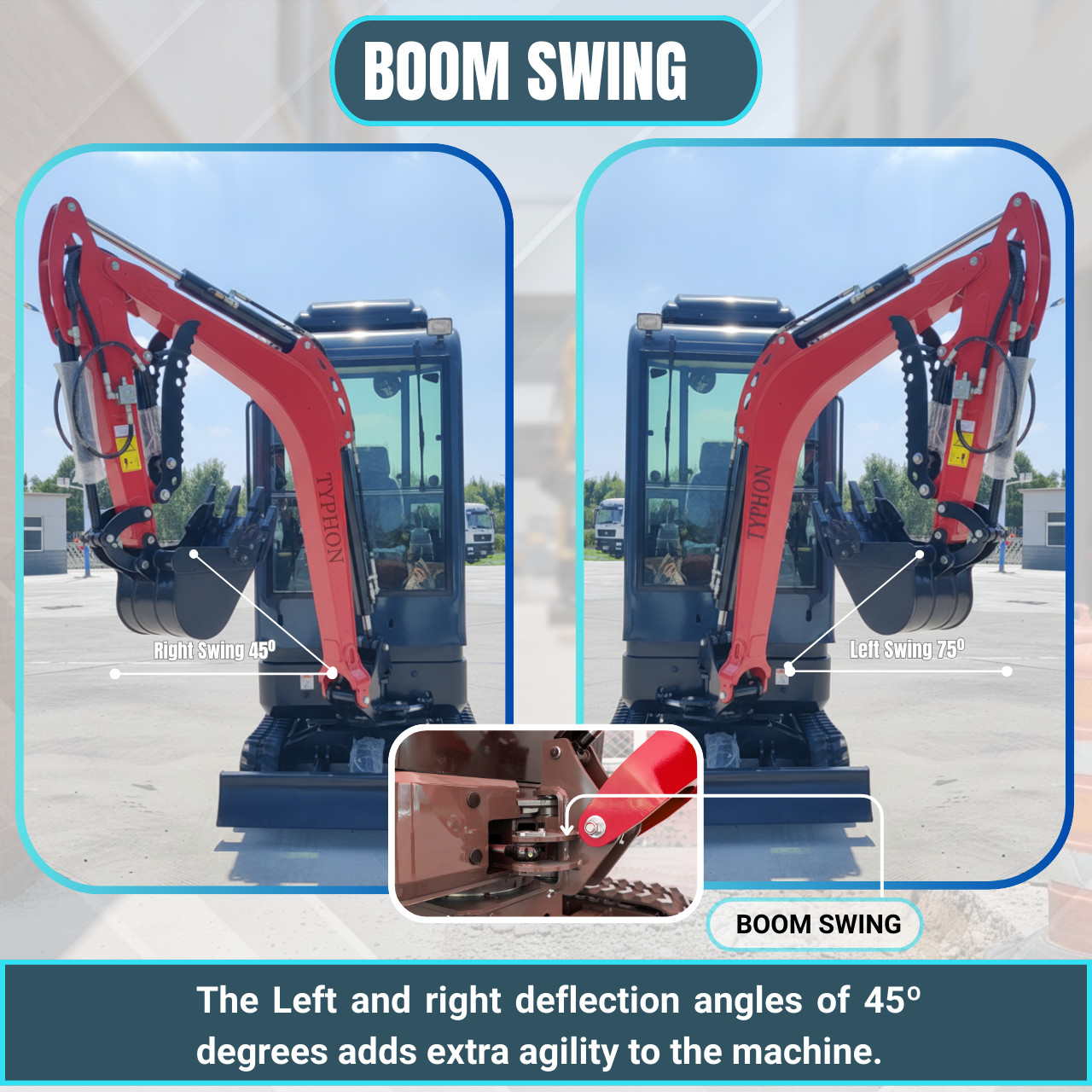 TYPHON Terror XVIII Prestige Mini Excavator 2 Ton AC Cabin DIgger Kubota D902