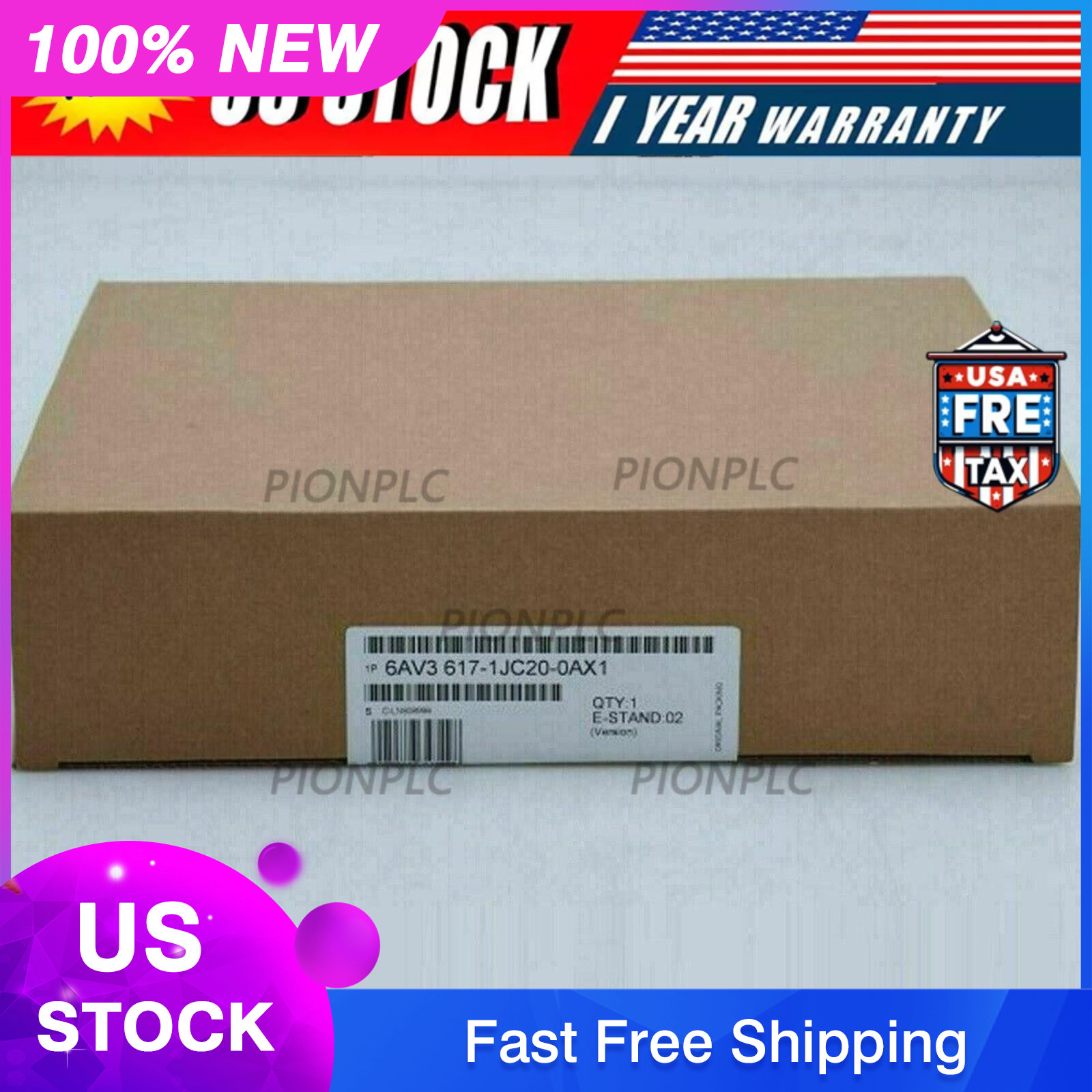 New Siemens 6AV3 617-1JC20-0AX1 SIMATIC Touch Panel HMI 6AV3617-1JC20-0AX1