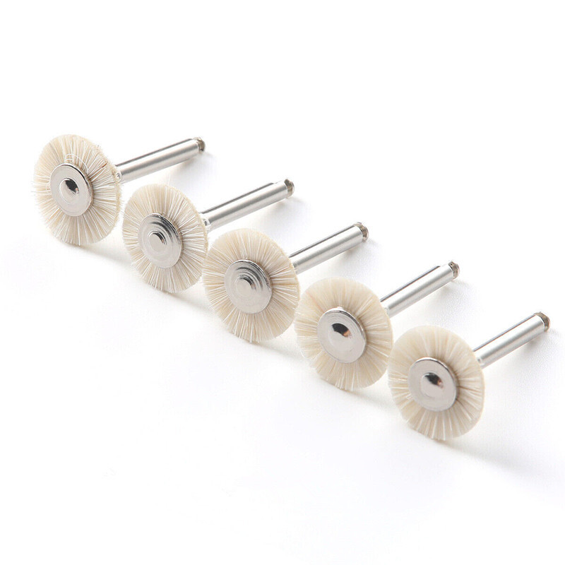 Dental Polishing Brush Wheels Goat Hair/Felt/Cotton Contra Angle RA Latch Type