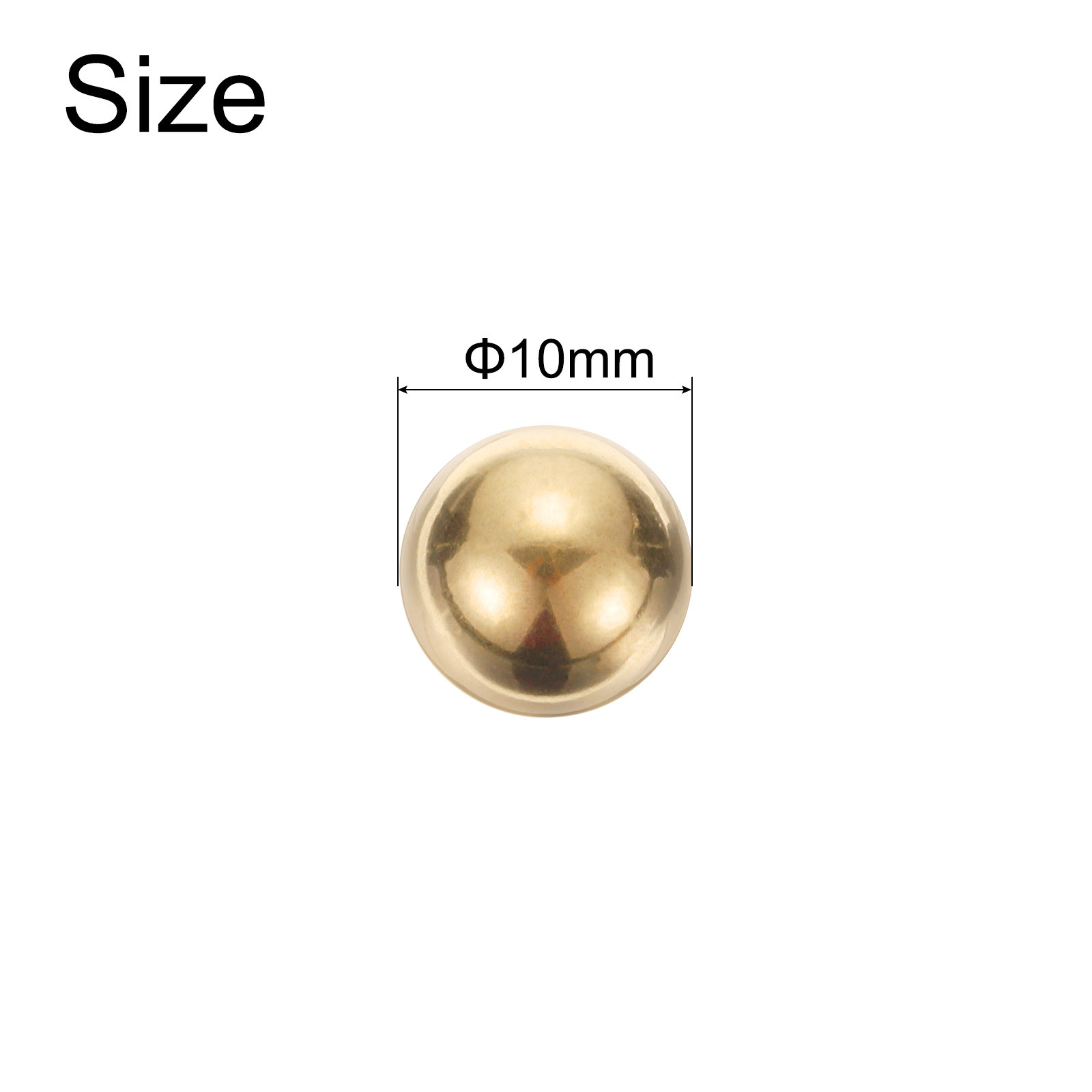 100pcs Precision Solid Brass Bearing Balls 10mm Industrial Brass Ball Spheres