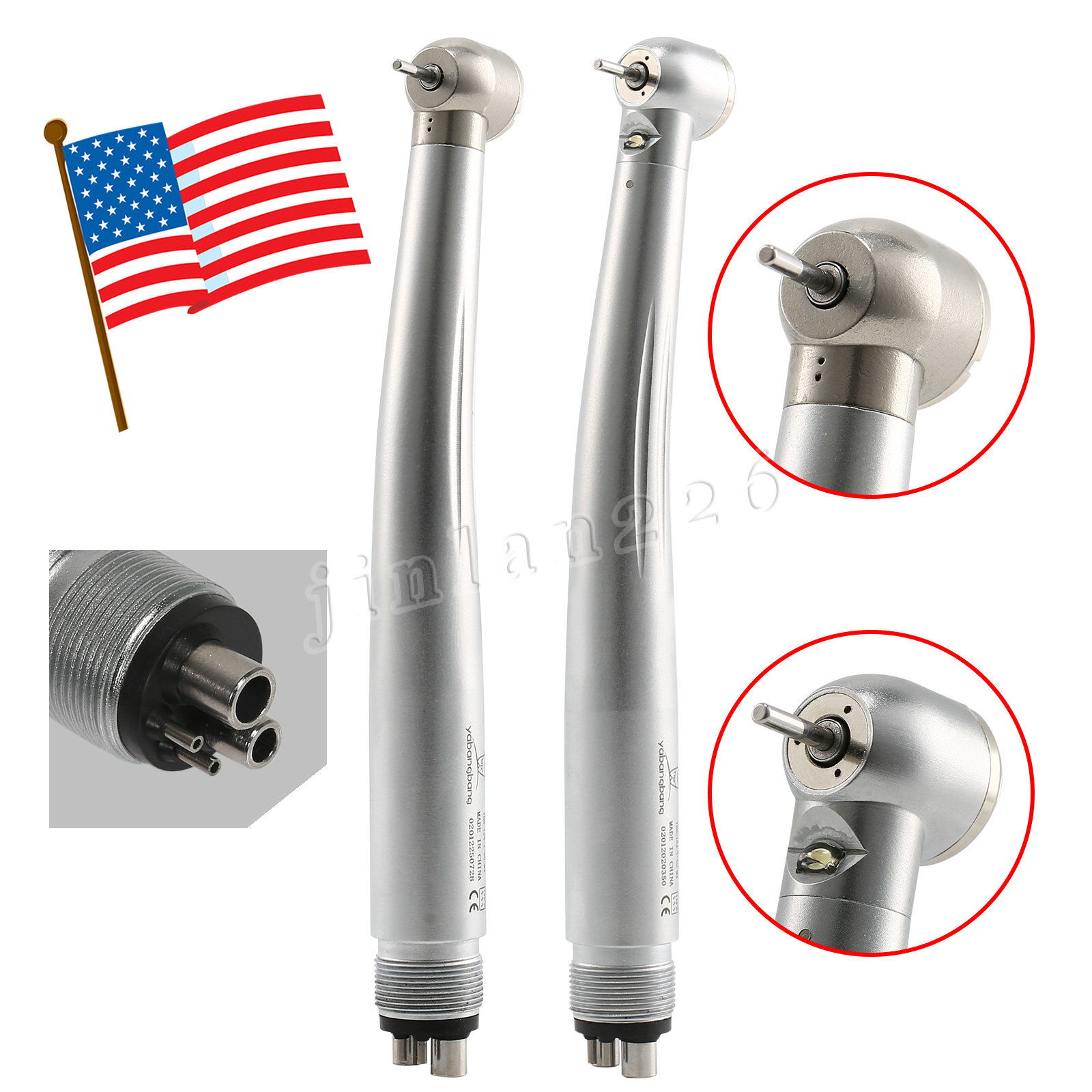 10* Yabangbang Dental (LED E-generator) High Speed Handpiece 2/4 holes For KaV