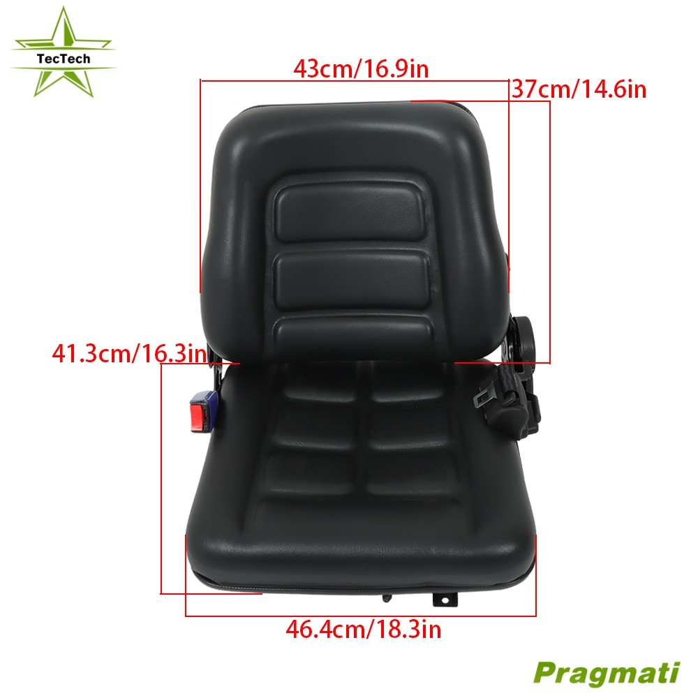 New Universal Adjustable Forklift Tractor Seat Suspension Seat With Safety Belt