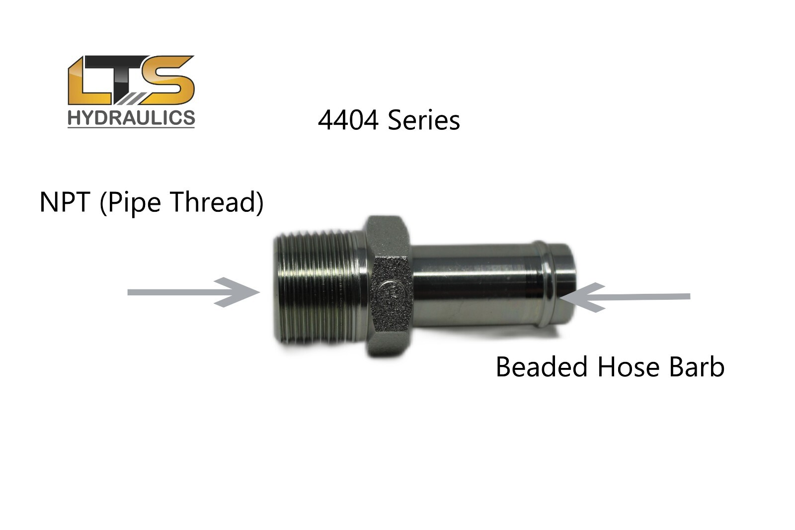 1/2″ Beaded Hose Barb x 1/2″ Male Pipe NPT Steel Adapter 4404-08-08