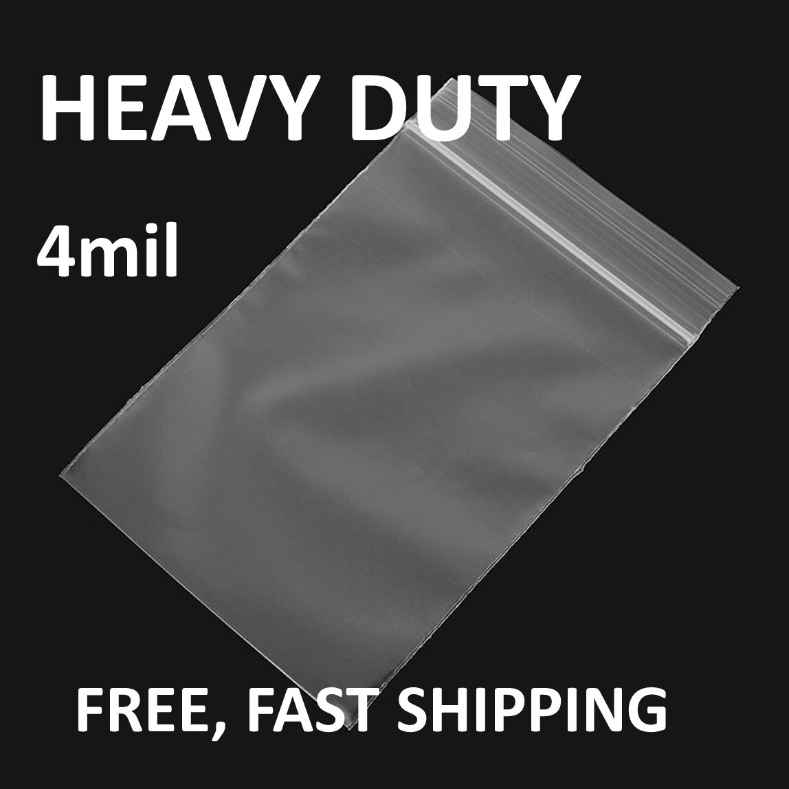 13″x18″ CLEAR 4MIL ZIP SEAL TOP LOCK BAGS POLY PLASTIC RECLOSABLE ZIPPER BAGGIES