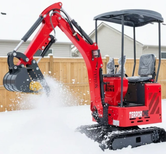 13.5HP Mini Excavator 1 TON B&S EPA Engine Hydraulic Thumb Digger Free Shipping