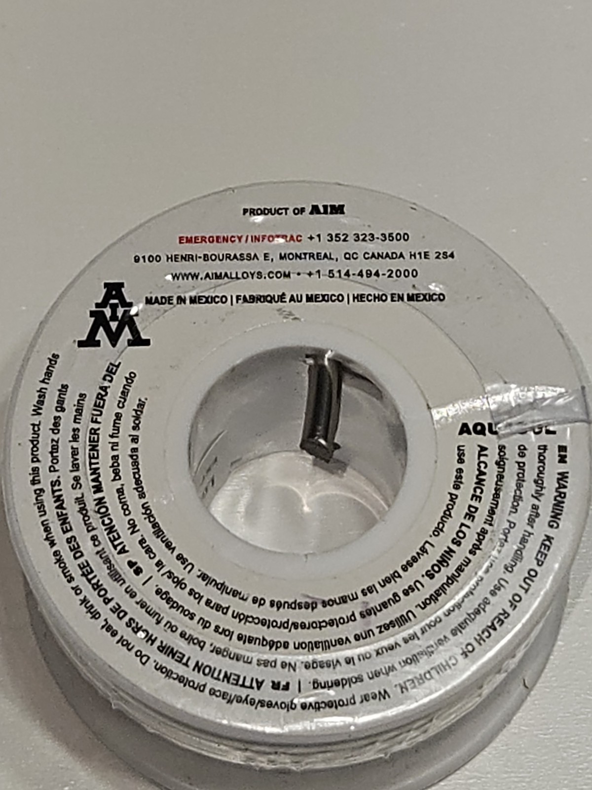 AIM Aquasol Lead Free Plumbing Solder 3mm (0.125 Inch) 227g (0.5lb)