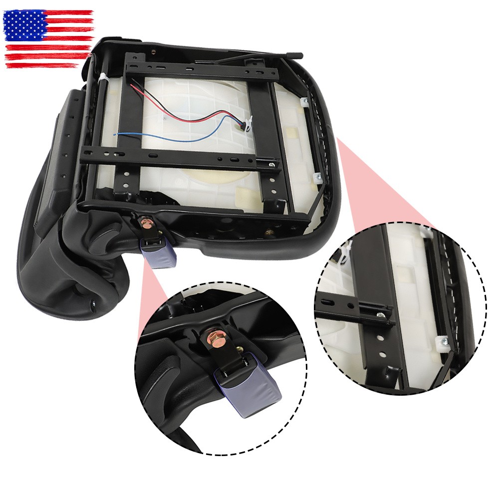 New For Toyota Forklift Seat With Seatbelt & Switch Adjustable Back Universal