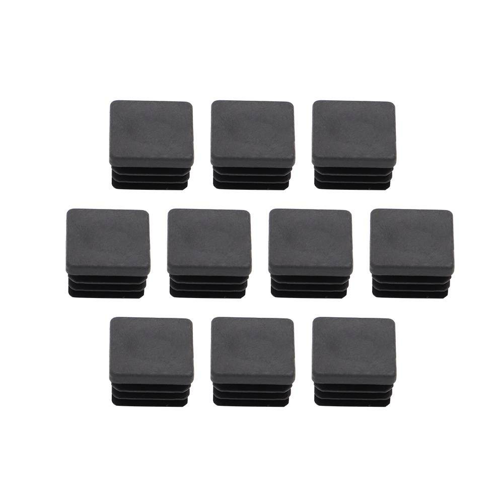 10pc 1″ inch Square Tube Hole Plug Plastic End Cap 1×1 Tubing Glide Tips Insert