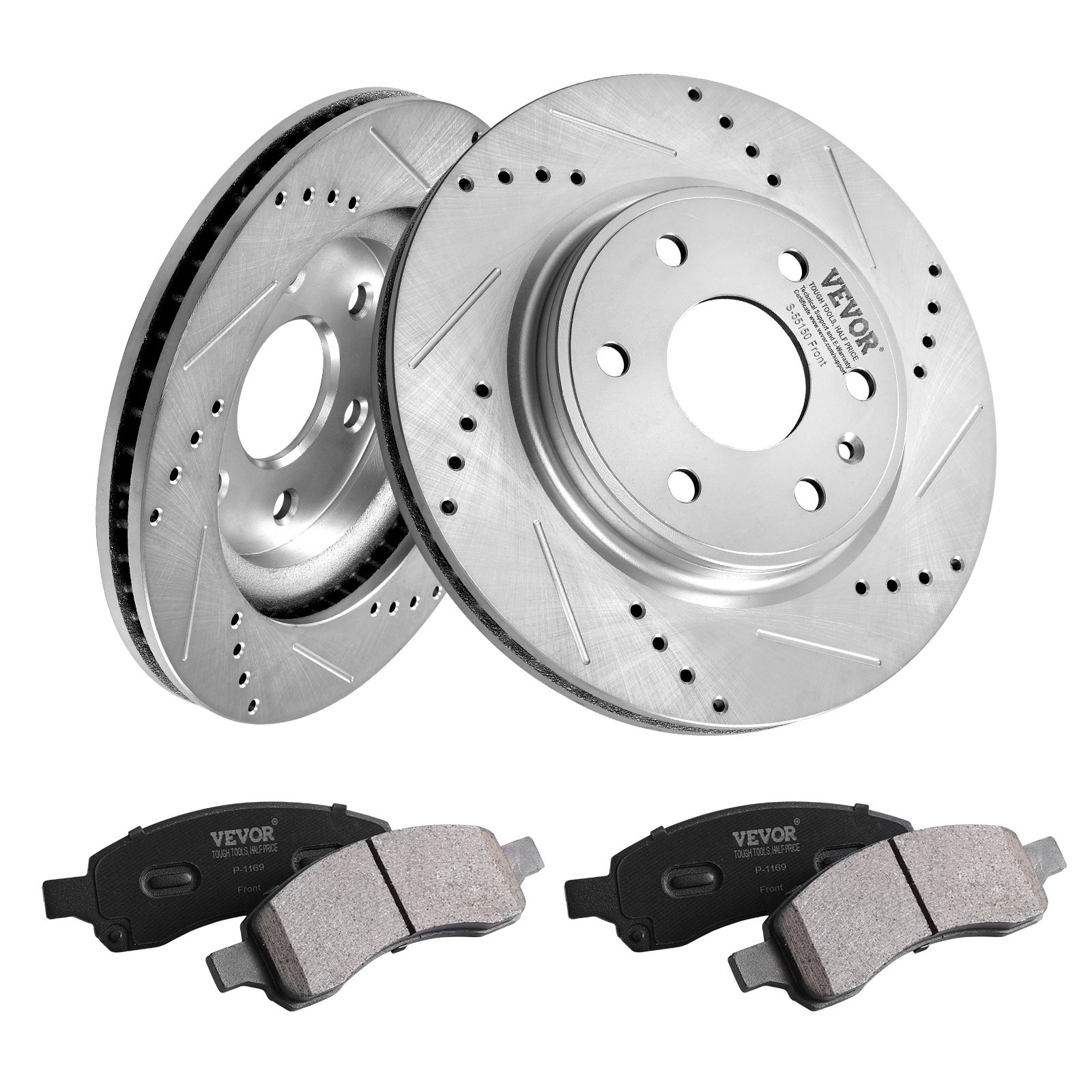 Front Brake Kit Compatible with 2007-2017 Chevy Traverse, Buick Enclave, GMC Aca