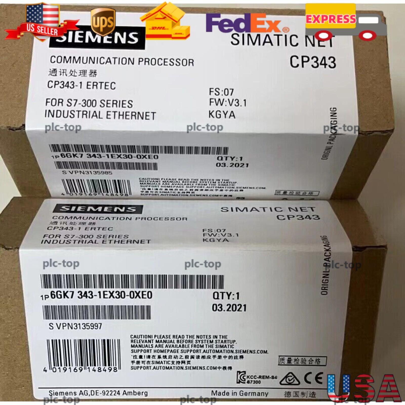 1PC New Sealed SIEMENS 6GK7 343-1EX30-0XE0 6GK7343-1EX30-0XE0 w/ 1 YEAR WARRANTY