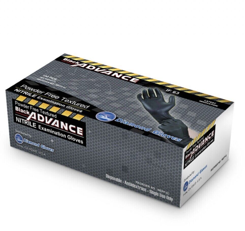 6 Mil Black Heavy Duty Thick Nitrile Exam Gloves Case Of 1000 PC S M L XL XXL
