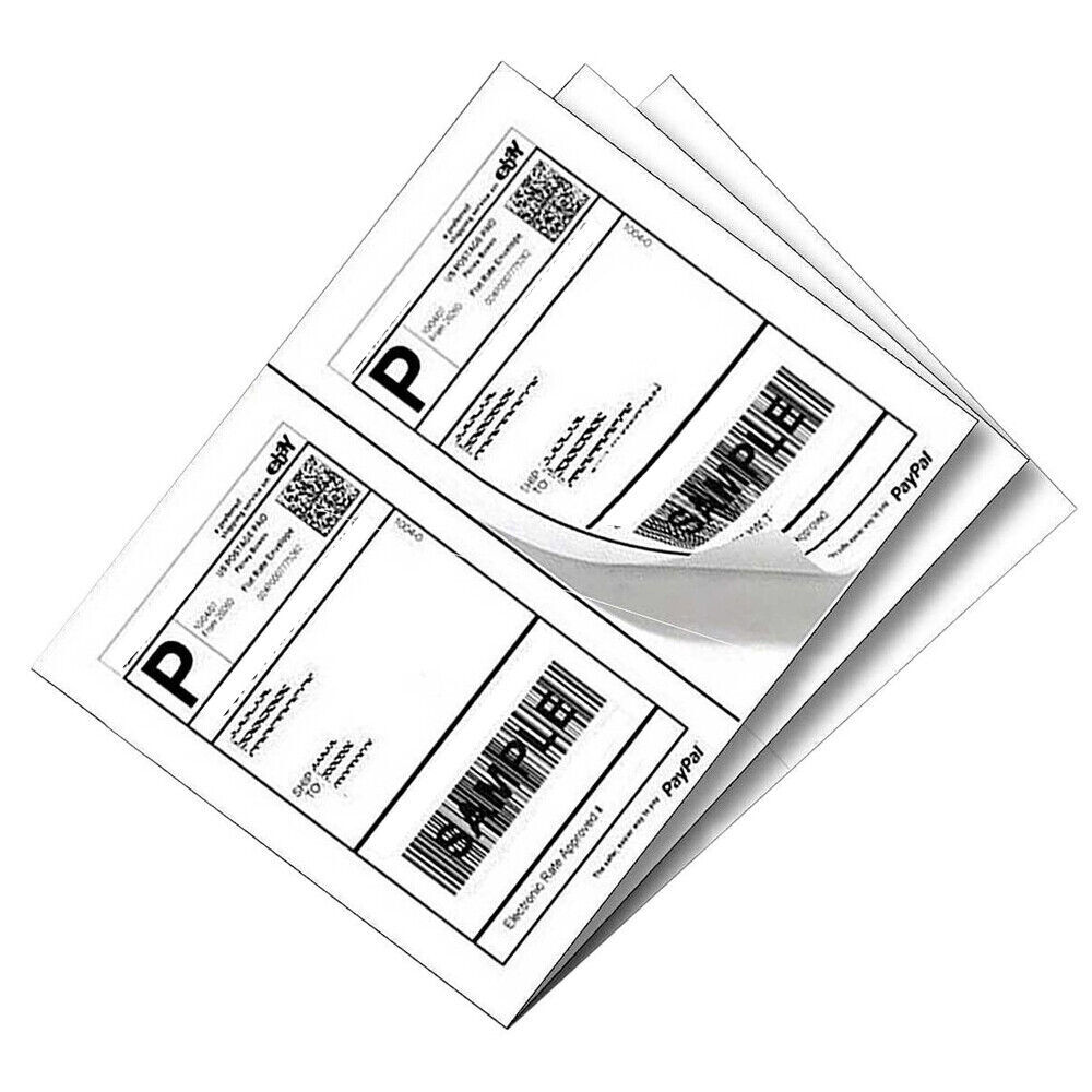1000 Half Sheet Shipping Labels 2 Per Sheet 8.5×5.5 Self Adhesive For Laser&ink