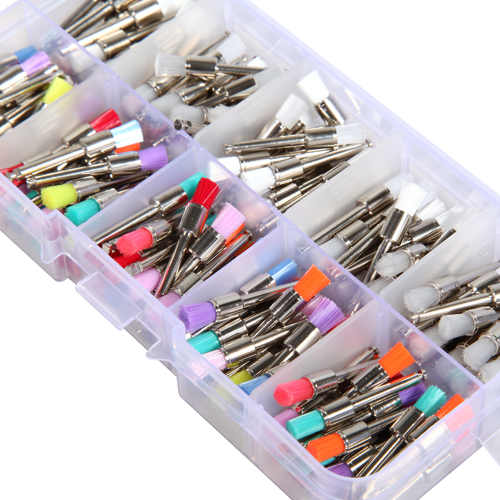 200 pcs Dental Teeth Prophy Brushes Polishing Tapered Latch Type Mixed 2.35mm po
