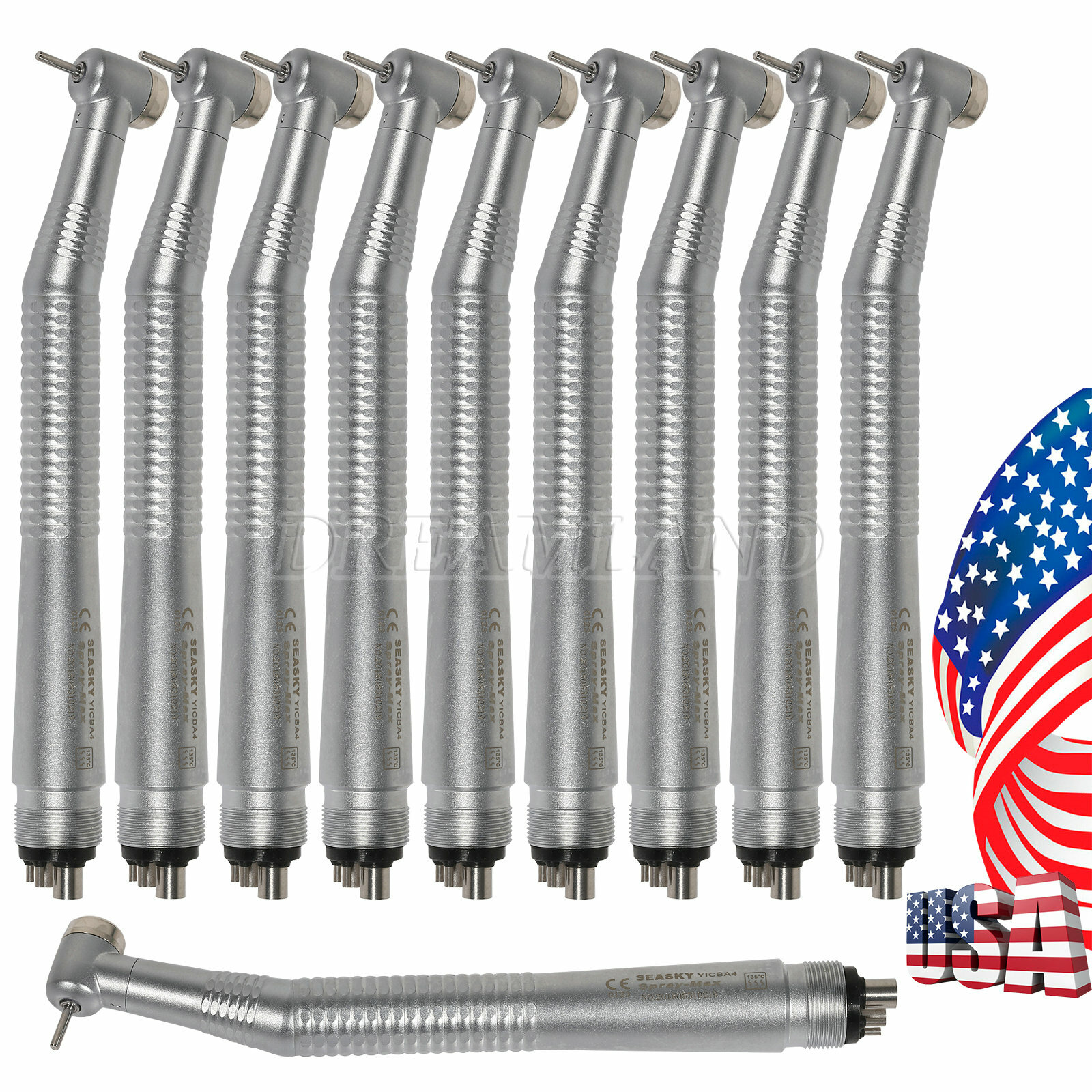 1-10 Packs Seasky Dental Turbine High Speed Handpiece 4Hole Fit NSK PANA MAX