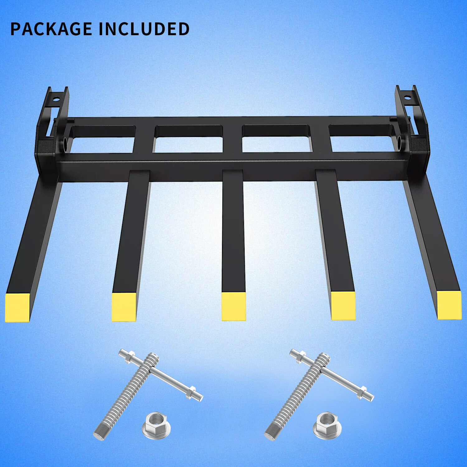 42″ Clamp on Heavy Duty Debris Fork for Tractor Skid Steer BucketsTrash Forks US