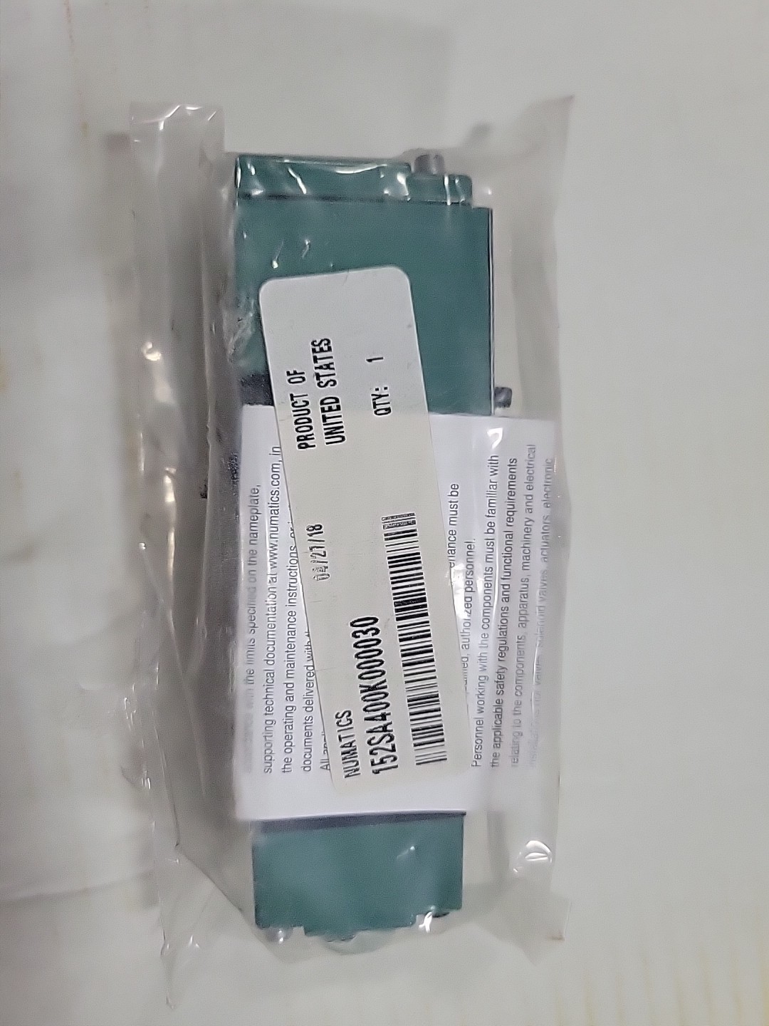 NUMATICS Solenoid Valve, 152SA400K000030