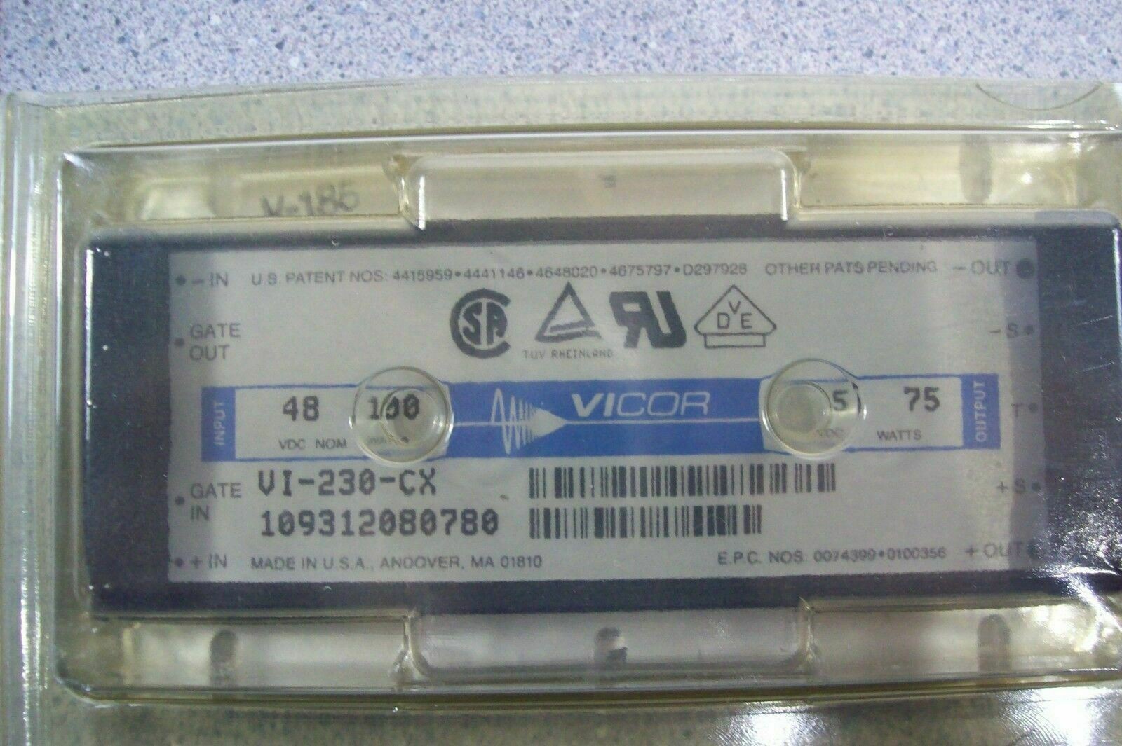 VICOR VI230CX DC to DC Converter Step Down Module 48V In 5V 75W Out Made In USA