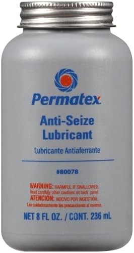 Permatex 80078 Anti-Seize Lubricant with Brush Top Bottle, 8 oz.