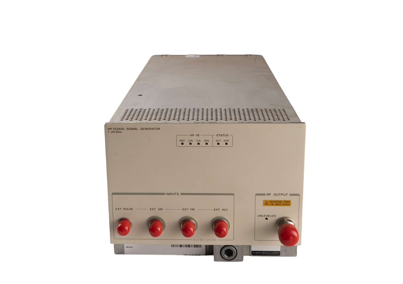 HP/Agilent 70340A 1–20 GHz Synthesizer MMS Module (Requires Mainframe)