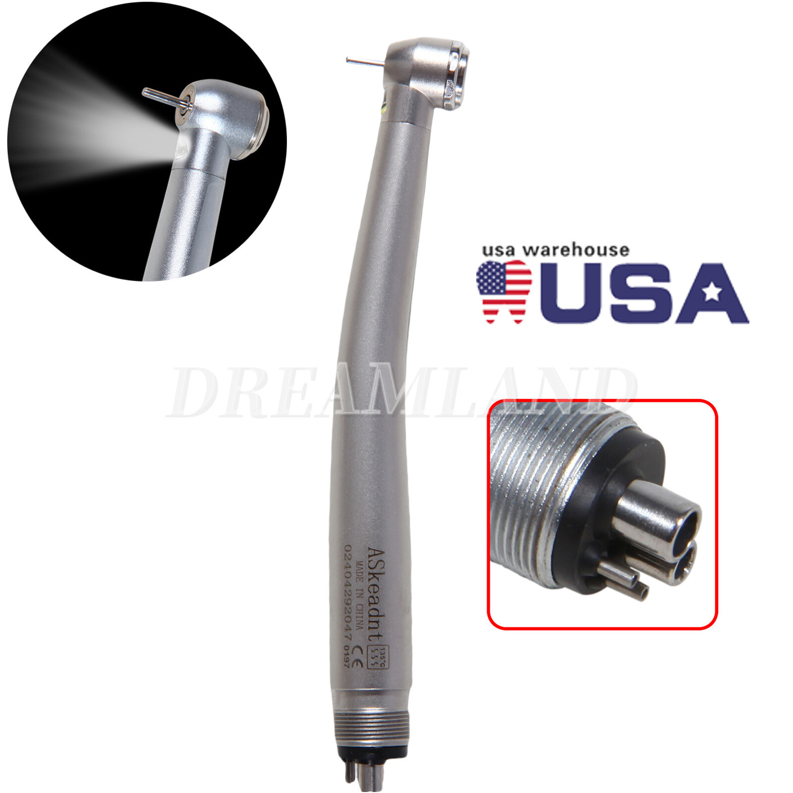 NSK Style Dental Fiber Optic LED E-generator/ High Speed Handpiece 4 Hole/2 Hole