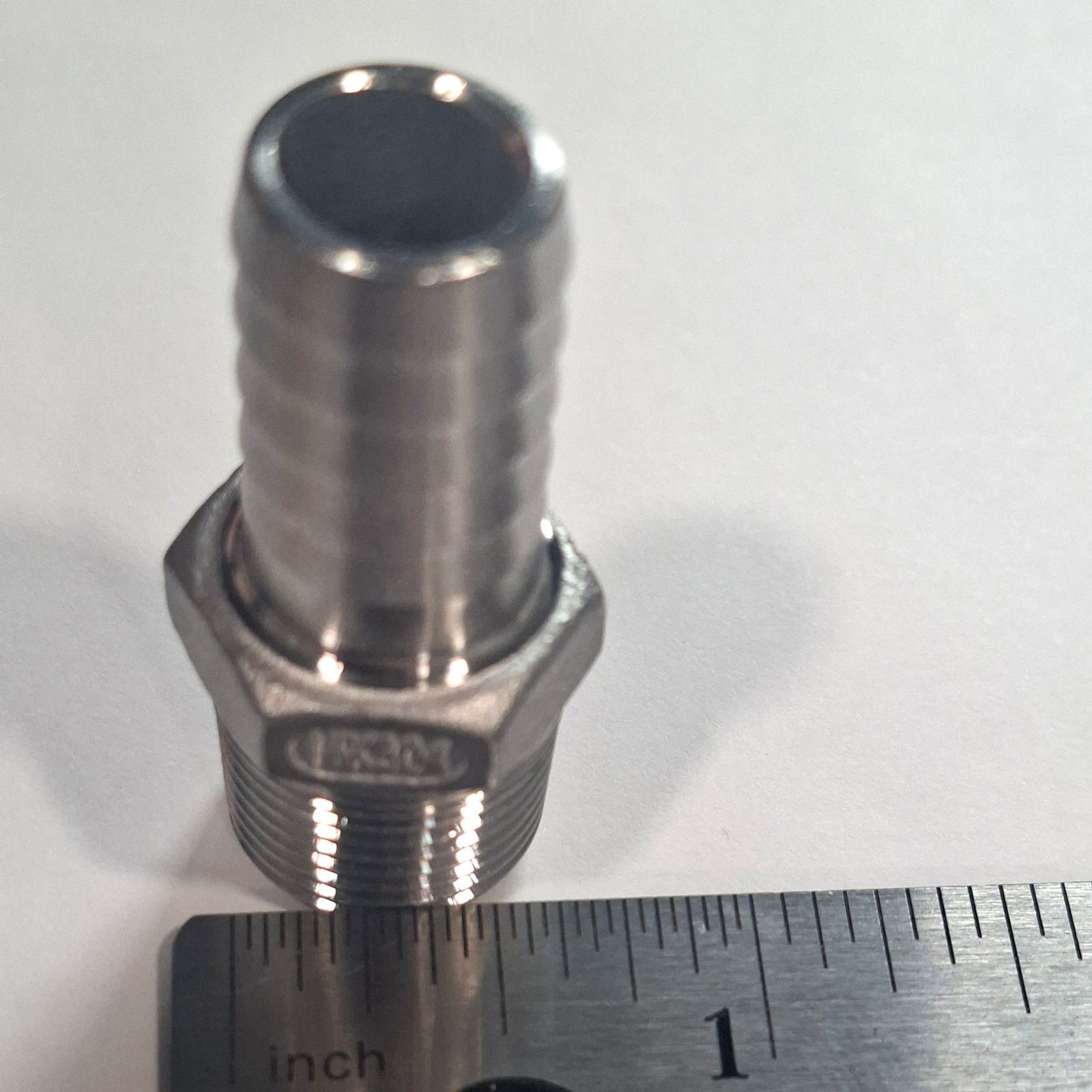 Stainless Hose Connector Barb 1/2″ Threaded Nipple 3/8″ NPT