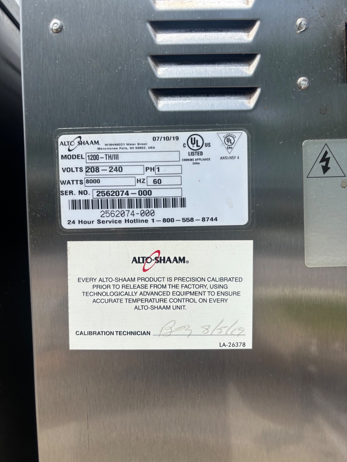 Alto-Shaam 1200-TH/III Full Height Halo Heat® Cook and Hold Oven WORKS GREAT!