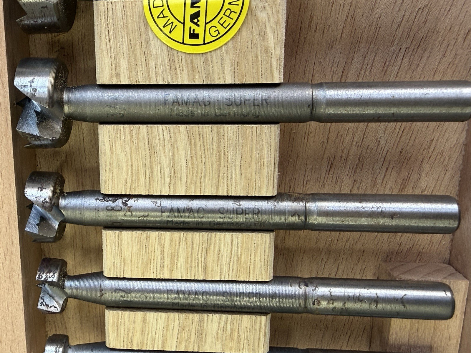 FAMAG SUPER FORSTNER BITS FB61498 Made In Germany Used