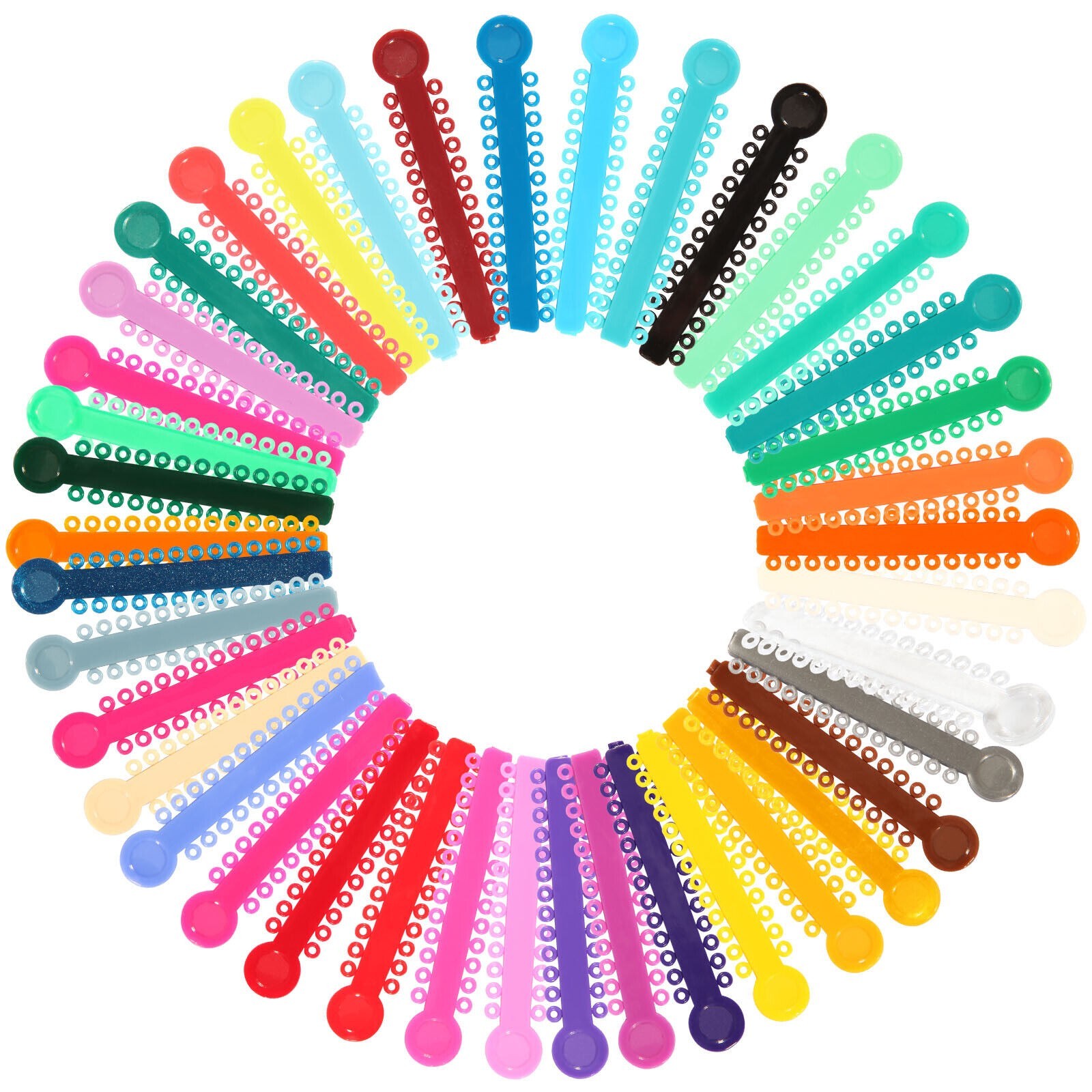 1040Pcs Dental Elastic Ligature Ties Rubber Bands Loops for Orthodontic Braces