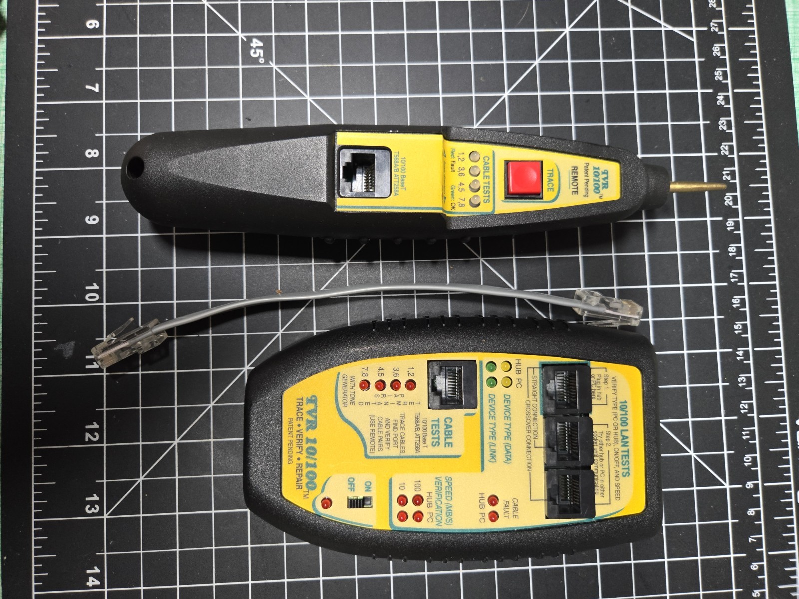 Triplett TVR10/100/1000 Byte Brothers LAN Cable Tester W/CASE *