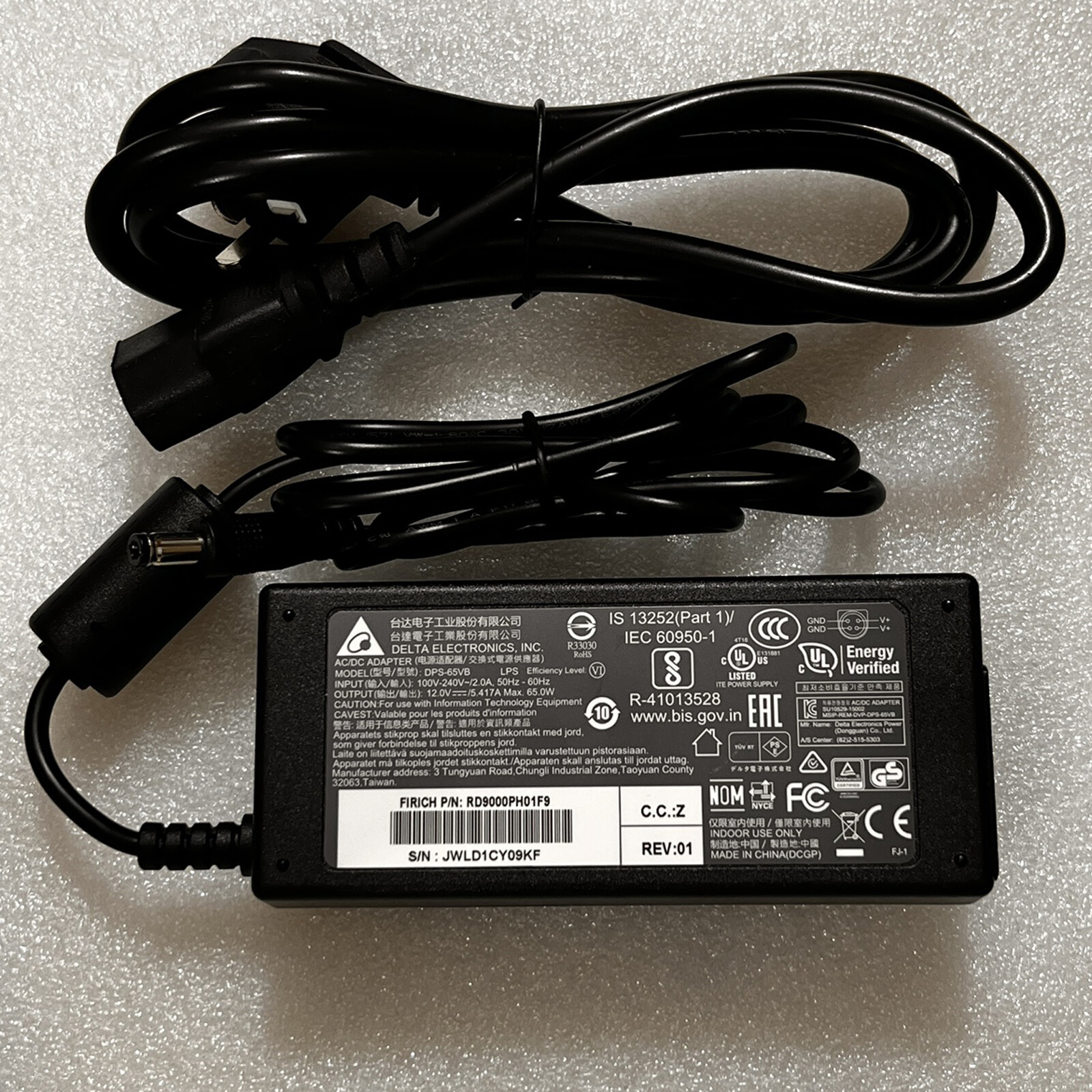 1PC New FOR Delta Power Adapter DPS-65VB 12V 5.417A FREE SHIPPING