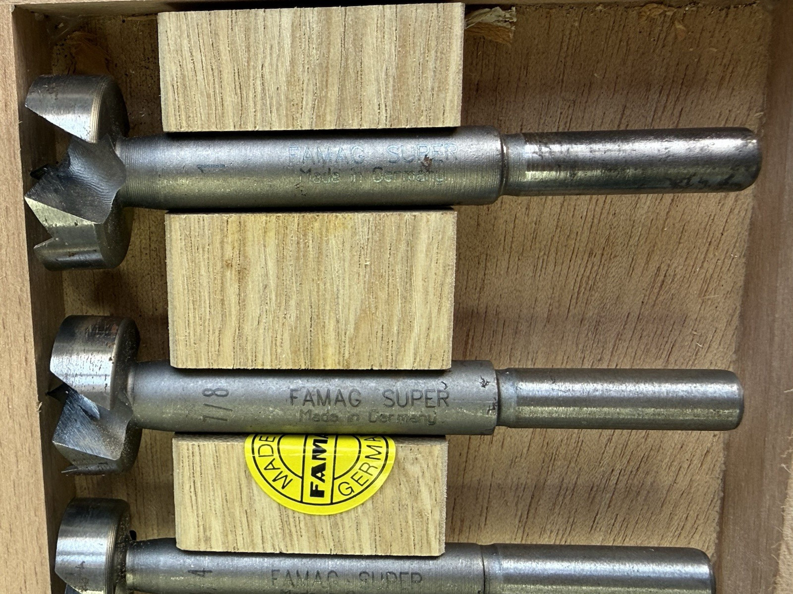 FAMAG SUPER FORSTNER BITS FB61498 Made In Germany Used
