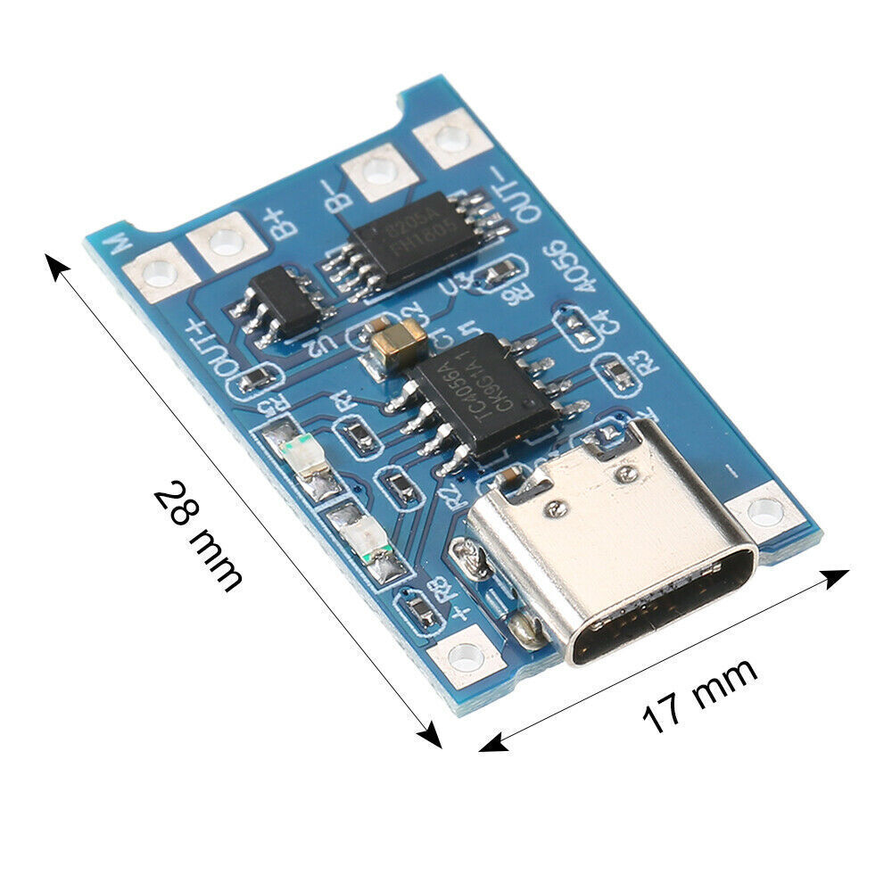 5pc TP4056 5V 1A Type-C Micro USB 18650 Lithium Battery Charging Protect Board
