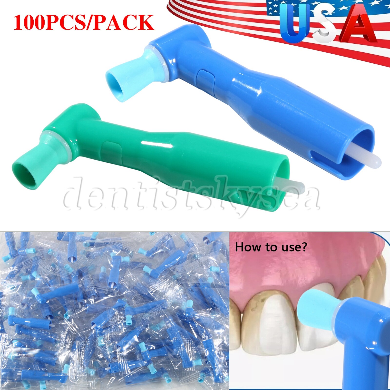 100-1000* Dental Prophylaxis Prophy Angles Disposable Latex-Free Soft / Firm Cup