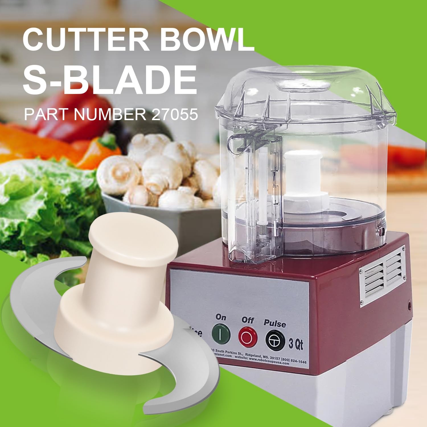 27055 ”S” Blade Replacement For Robot Coupe R2 Series Food Processor