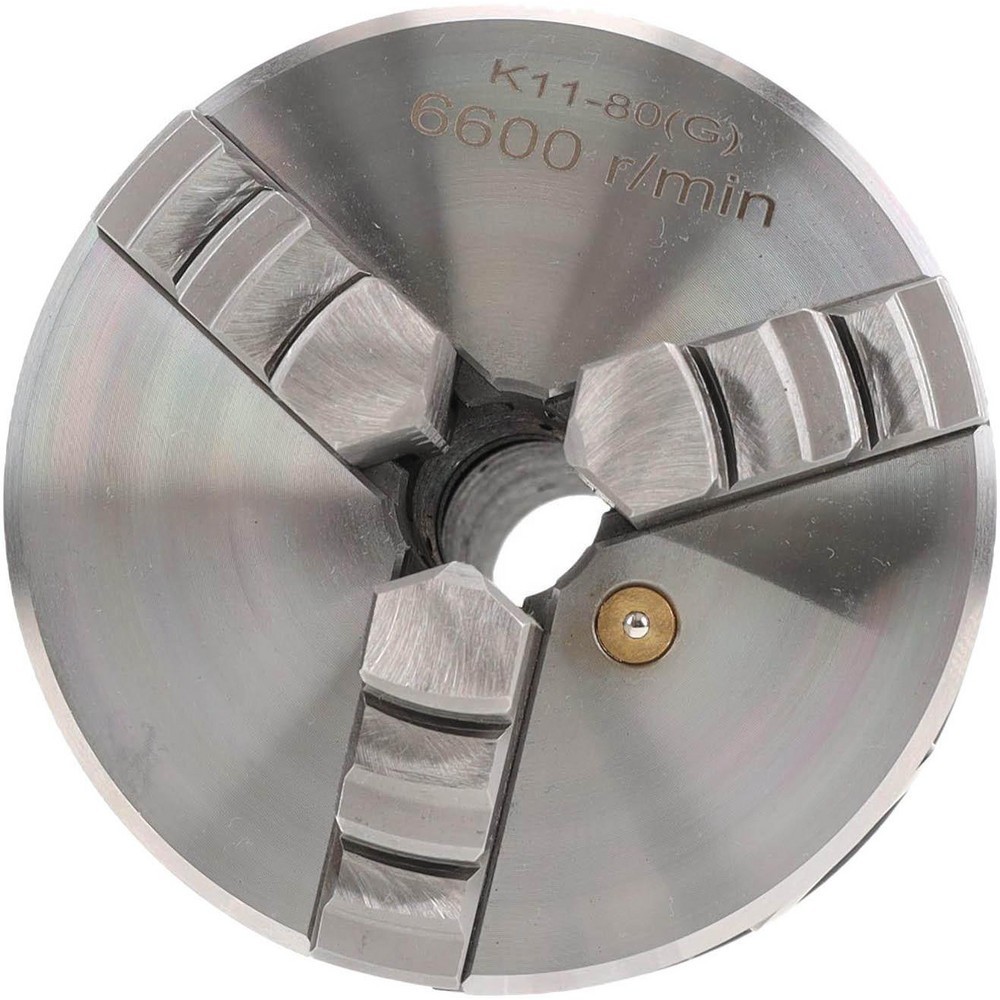 Interstate Manual Lathe Chuck: 3″, 3 Jaw, Self-Centering 09670522