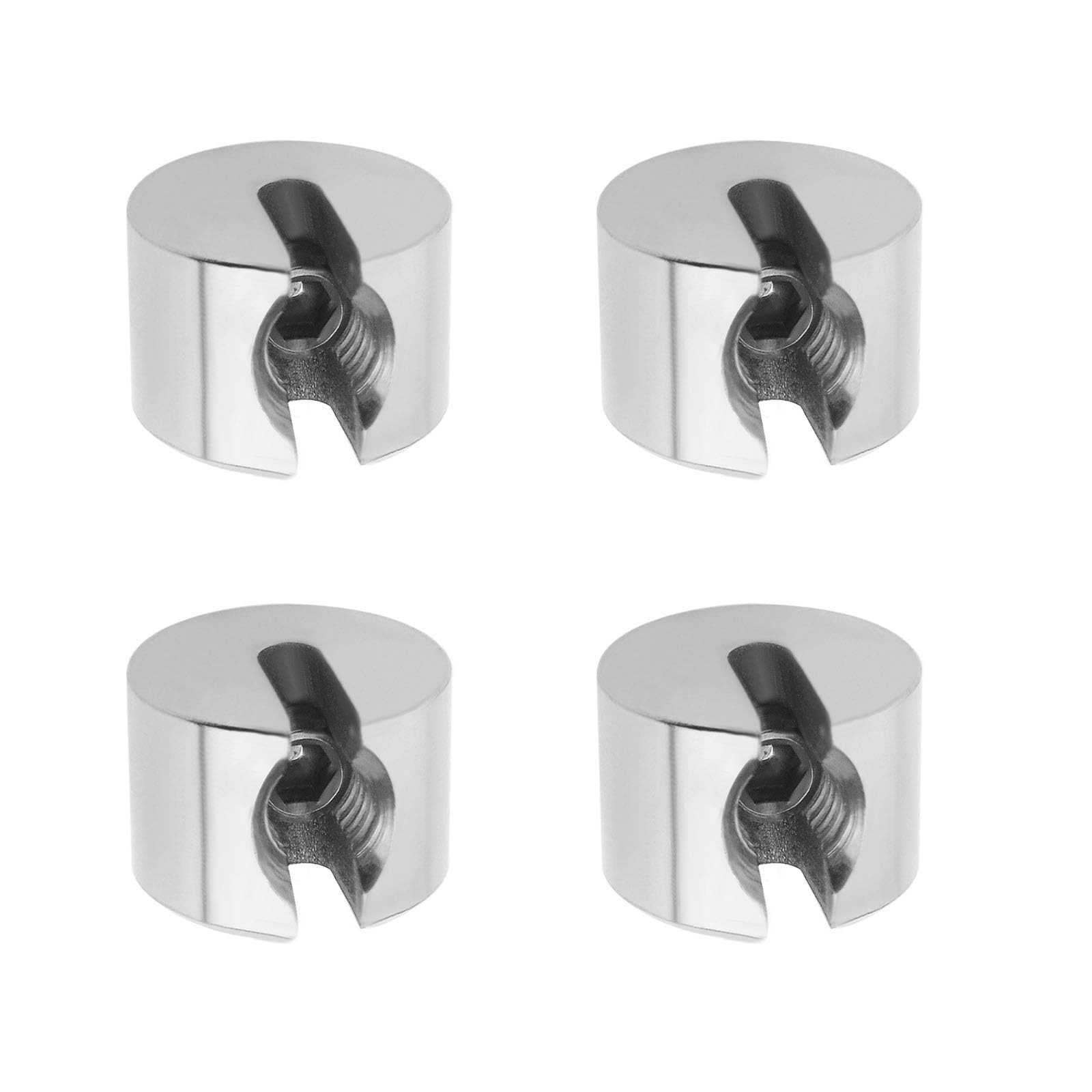 4 PCS Wire Rope Fixing Clip M4x2mm, Stainless Steel Stop Clamp Non Slip Grip