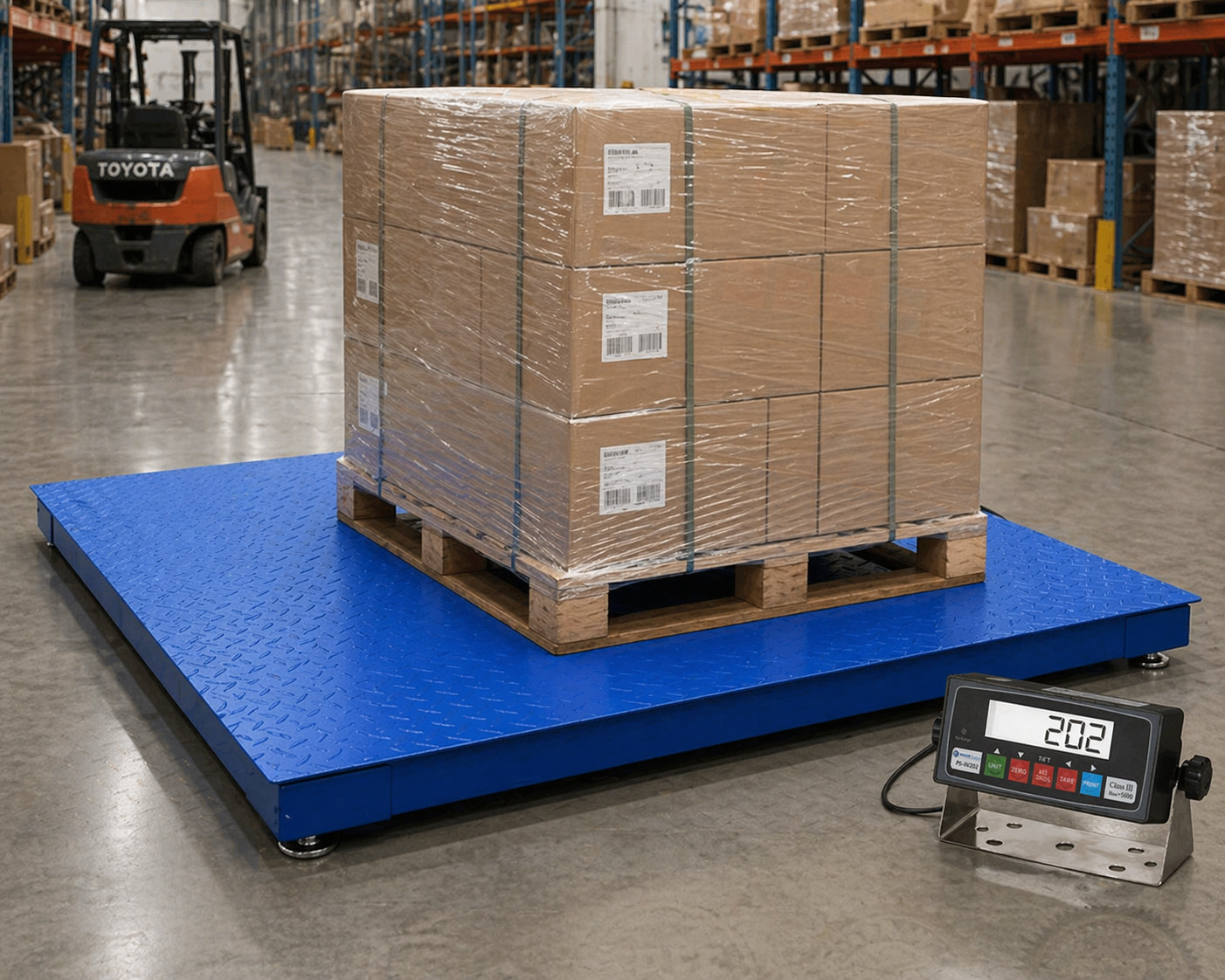 New 48″x48″ Industrial Floor Scale 10000 lb Pallet Scale Heavy Duty Warehouse