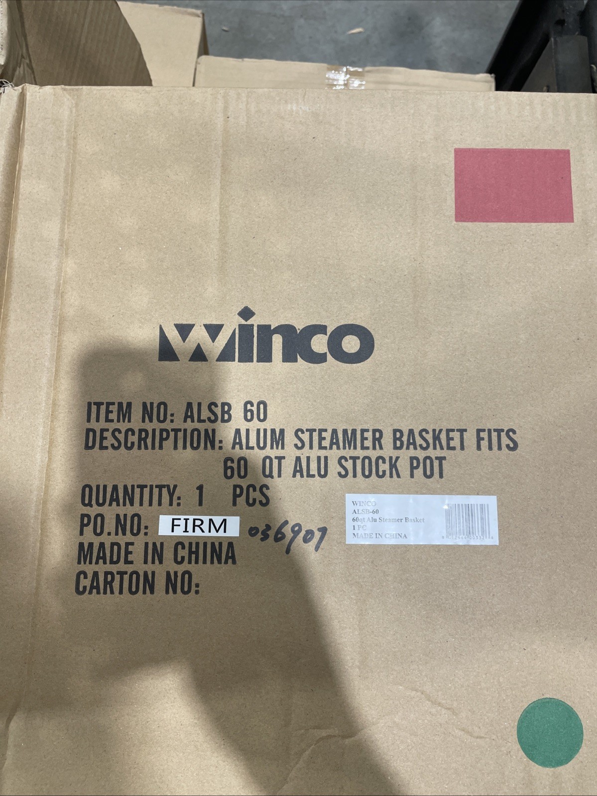 Winco ALSB60 Winware 60 qt Aluminum Steamer Basket 15″x15″