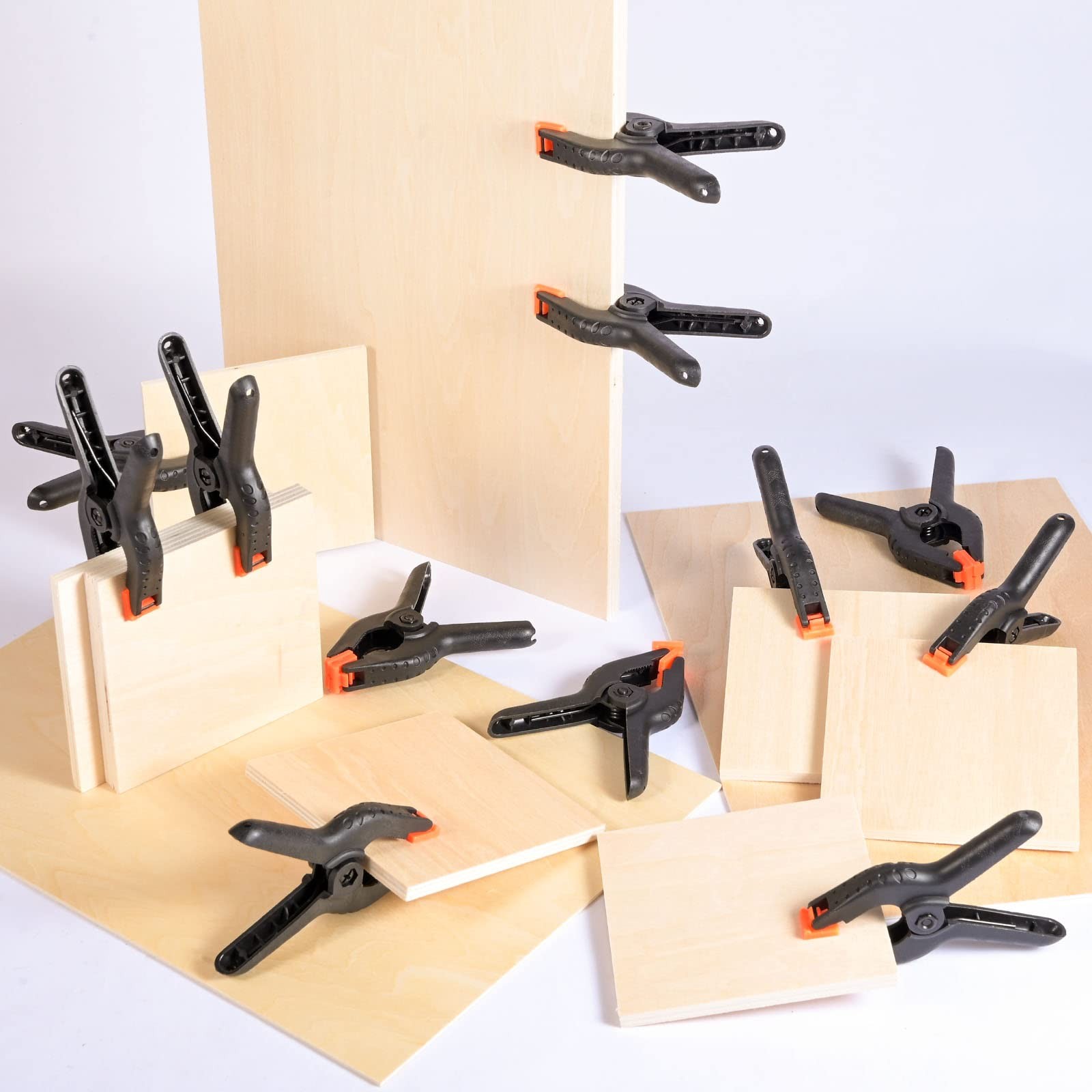 20 Packs Spring Clamps, 3.5 inch Clamps Heavy Duty Black and Orange