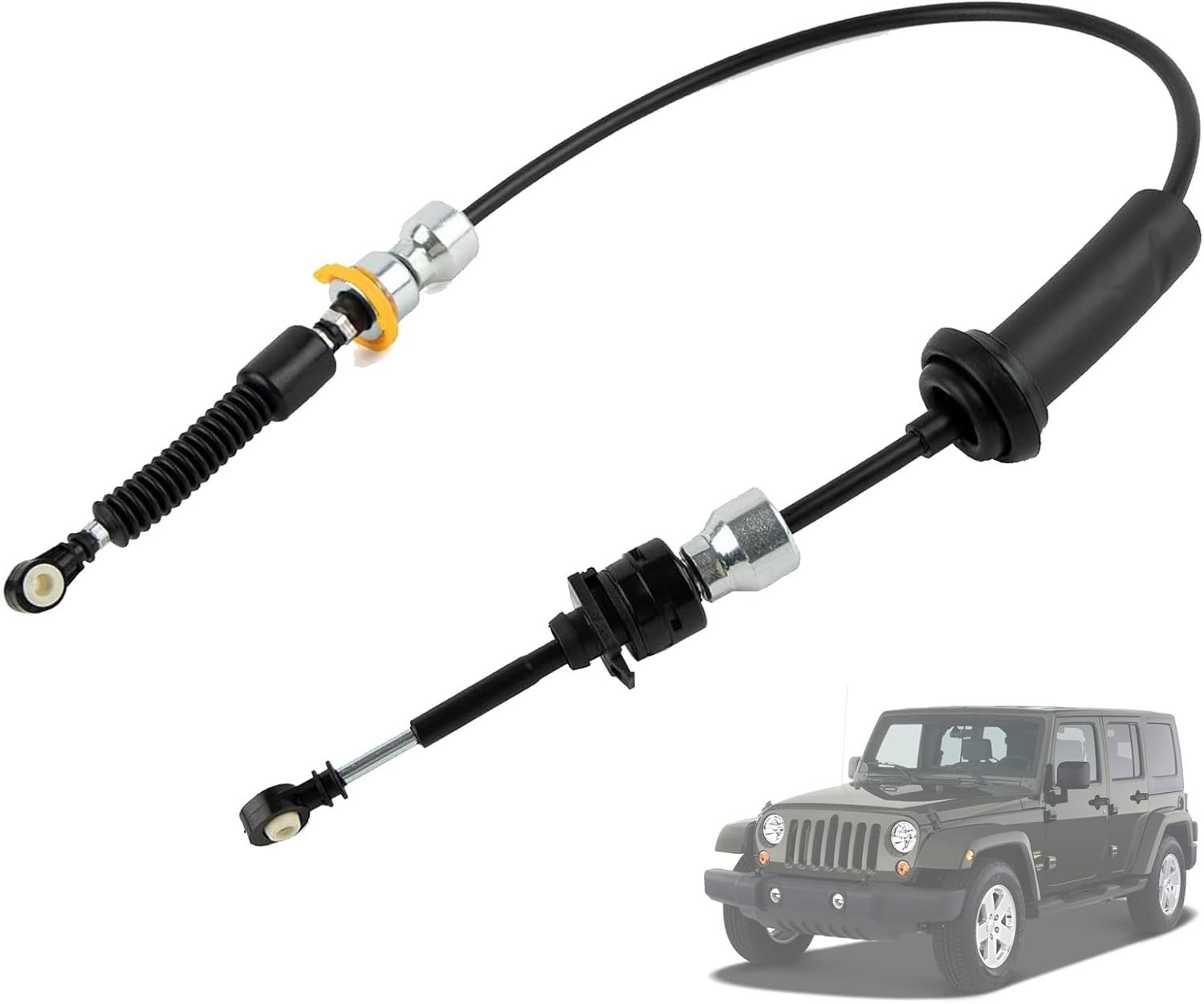 Transfer Case Shift Cable Compatible with Wrangler JK 4×4 3.8L V6 2007-2011, R