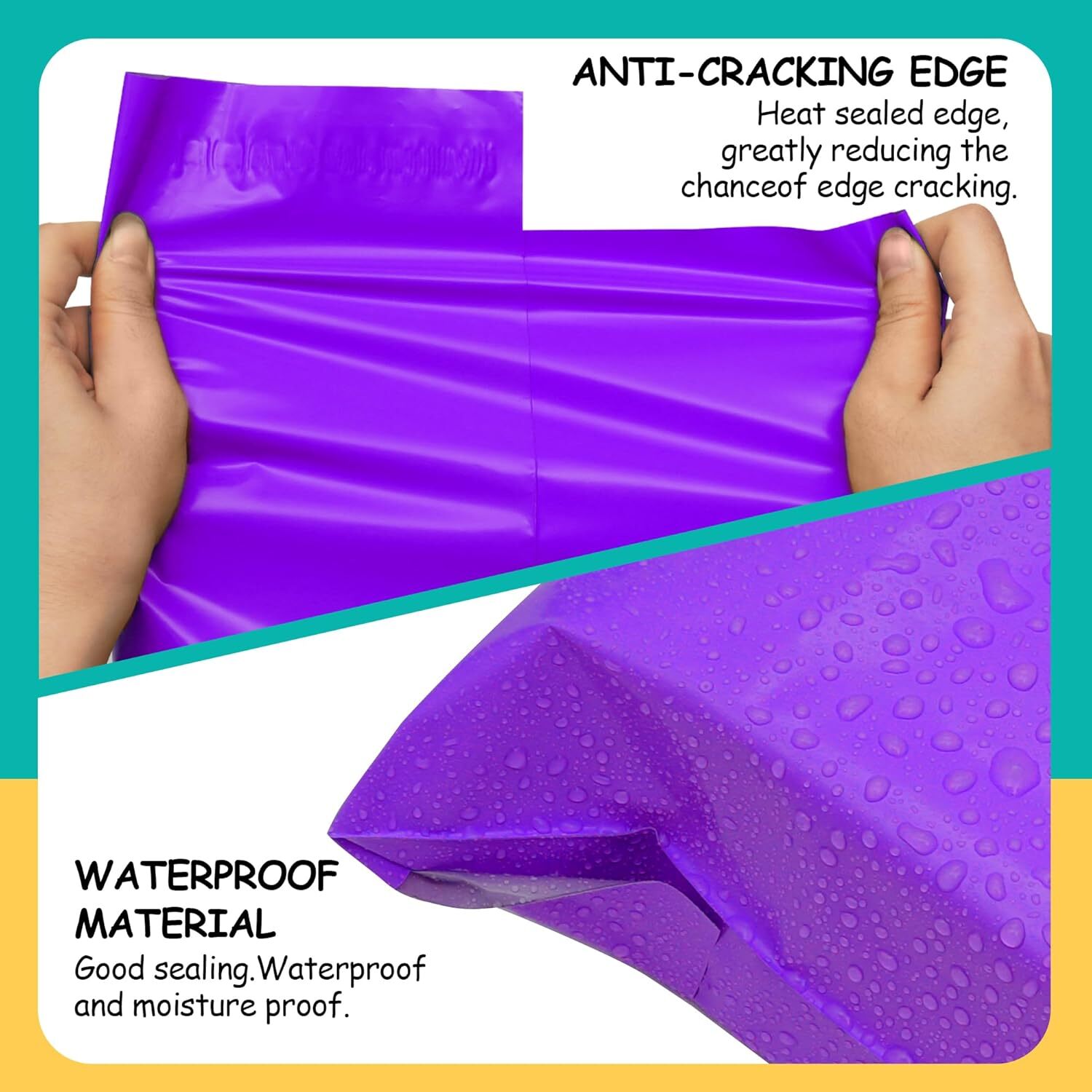 100PCS Poly Mailer 10×13″ Self-adhesive Plastic Shipping Mailing Bags Muti-color