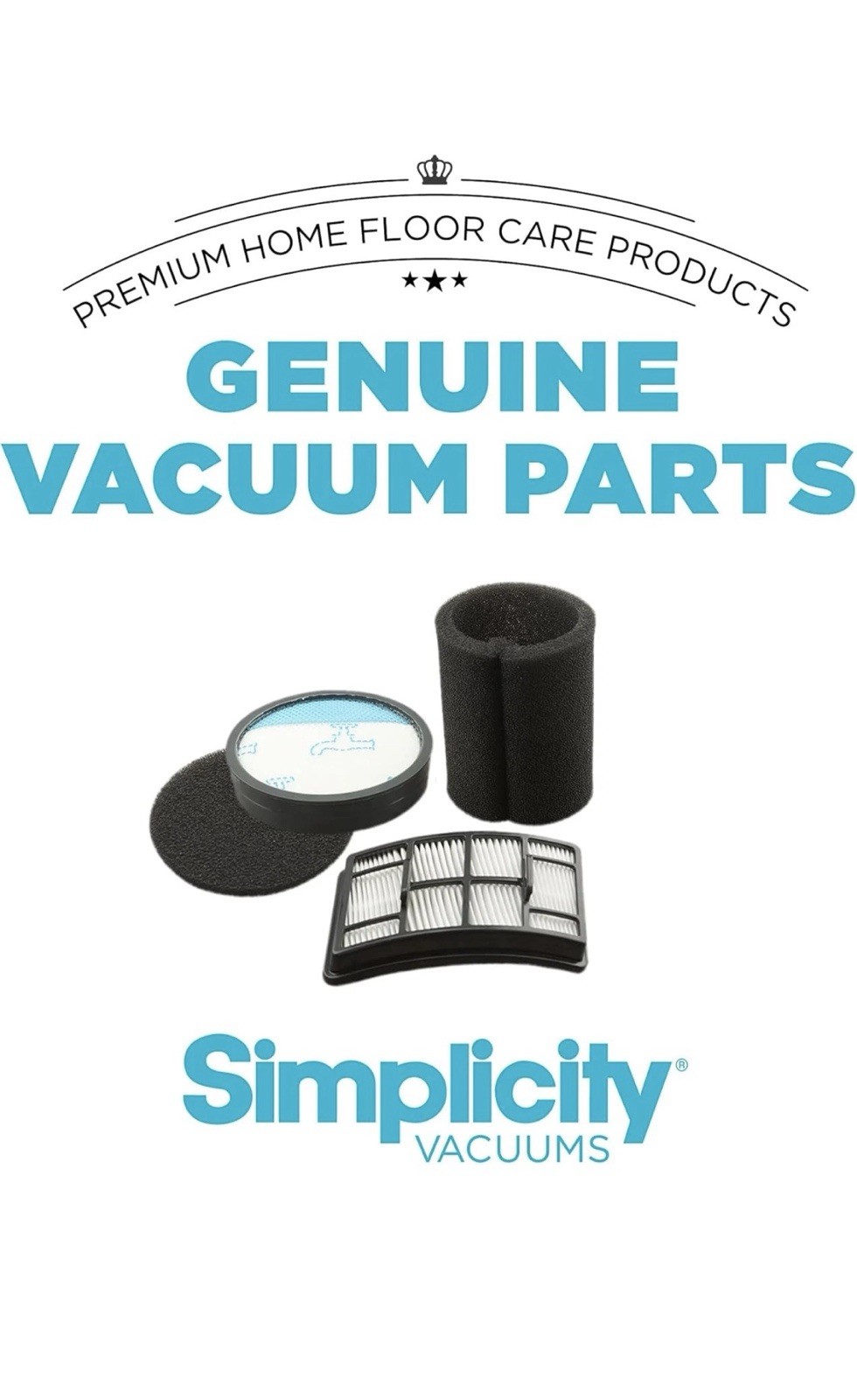 Simplicity Vacuums SF60 Certified Hepa Filter Set for Spiffy Bagless Stick…
