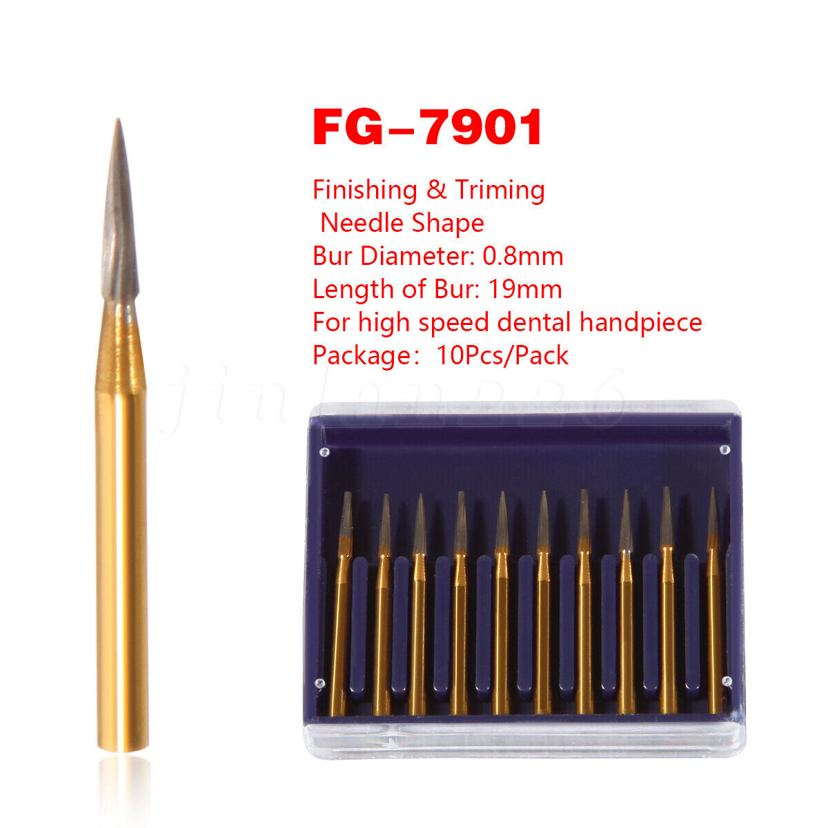 Dental Tungsten Carbide Burs Trimming & Finishing & Polishing Flame FG 7901