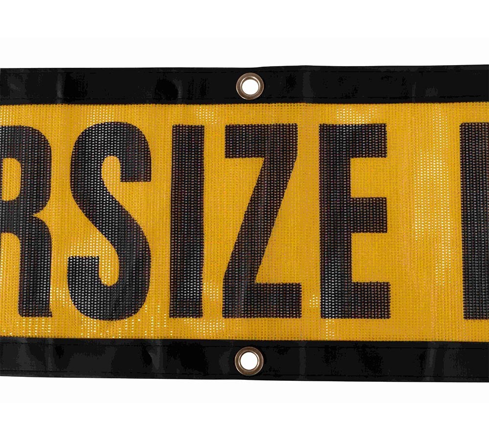 2Pk 12″x60″ Oversize Load Sign Banner for Trucks w/ Bungee Cord