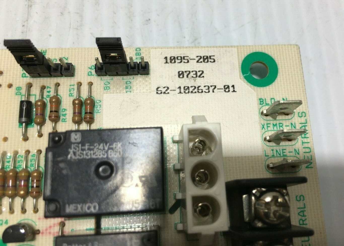 Rheem Ruud Weather King 62-102637-01 Furnace Control Board 1095-205 used #V225