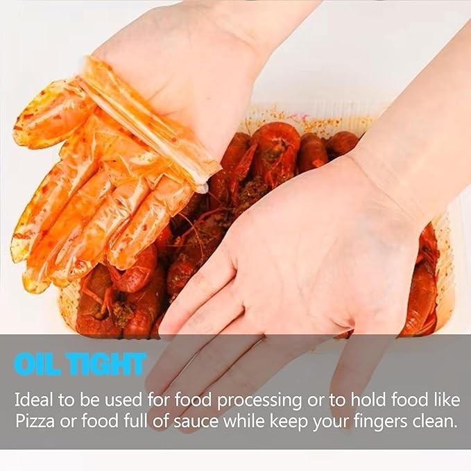TPE Disposable Gloves Clear Food Safe Powder Free Latex Free Plastic Gloves